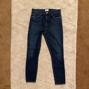Agolde Pinch Waist Skinny (high rise, dark blue)-Sz. 30